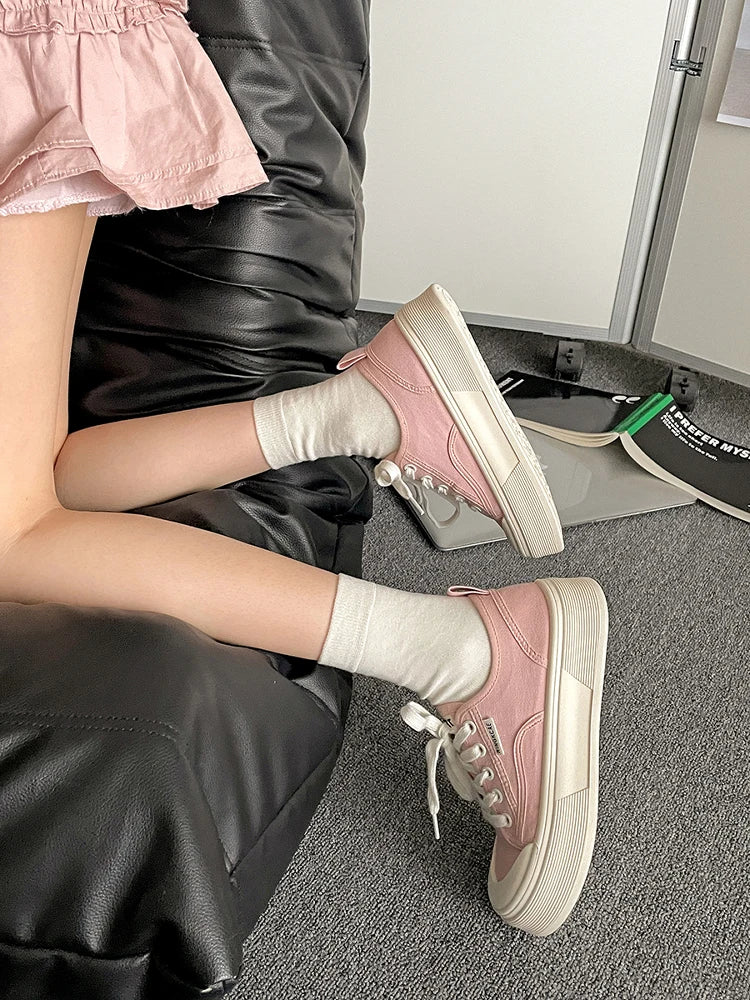 Shoes Platform Casual Sneakers Black Flats Soft Clogs Espadrille Retro Fabric Leisure Canvas Flat Blac