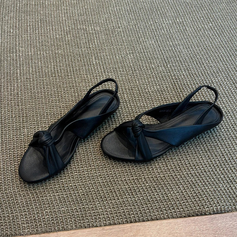 Pleated Flats Sandals Slippers Beach Walking Flip Flops Mujer Slides Sandalias