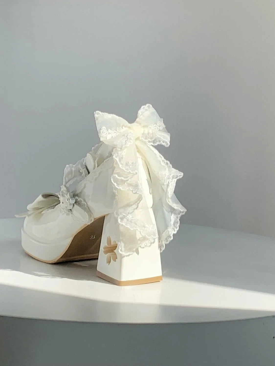 Lovely Girls Lolita Butterfly Knot High Heels Platform Shoes