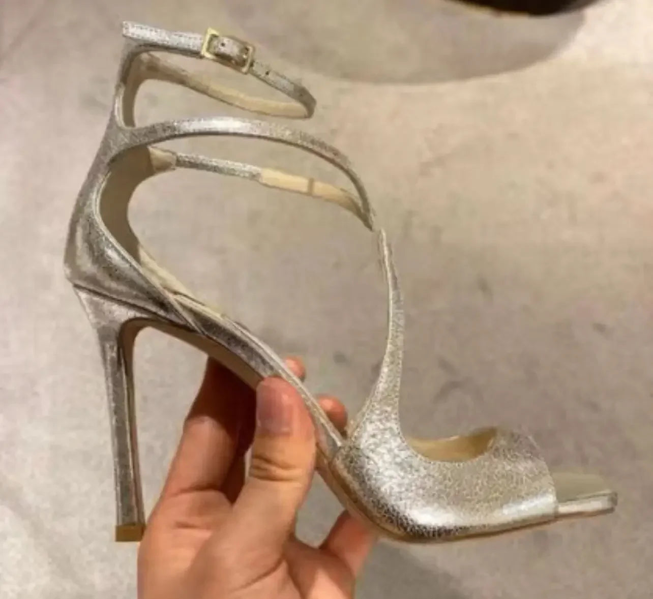 High-quality Hollow Slim High Heel Fish Mouth Sandals