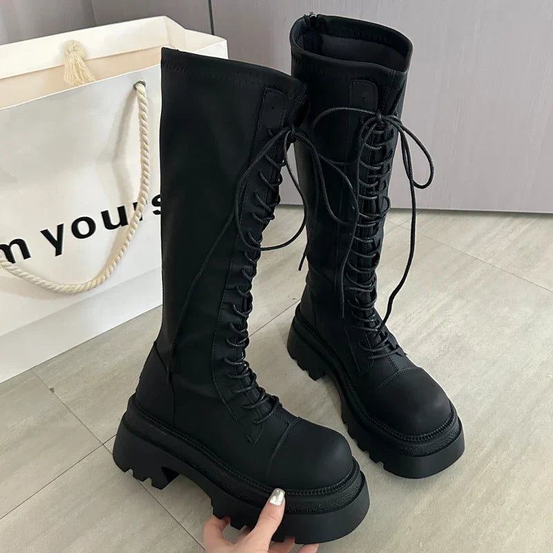 Flats Platform High Boots Shoes