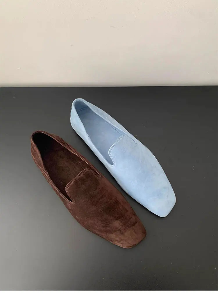 Loafers Comfortable Commuter Shoes Casual Flats Walking Schoenen Dames Sliders Square Head Flat Sho