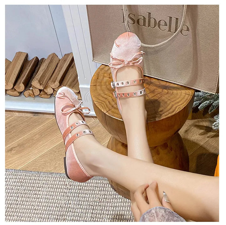 silver glitter ballet flats round toe riband cross-tied bow ballerina shoes crystal wedding bridesmaid flats shoes size 43
