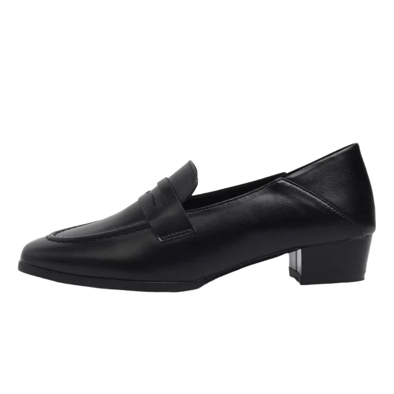Versatile Pumps Retro Casual Loafers Men's Round Toe Office Work Shoes Zapatillas