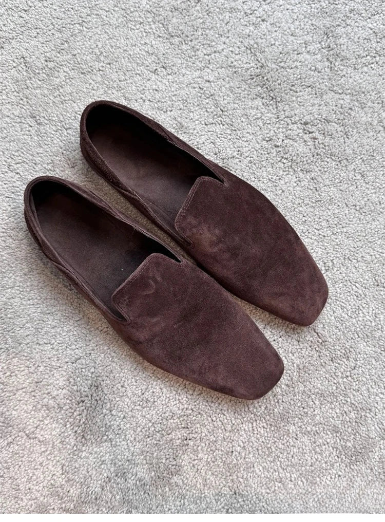 Loafers Comfortable Commuter Shoes Casual Flats Walking Schoenen Dames Sliders Square Head Flat Sho