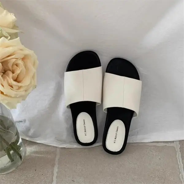 Shoes Slippers Soft Loafers Slides Clogs Woman Comfort Rubber Silver Flat Beach Concise Shoes Silver Ladies' Slip