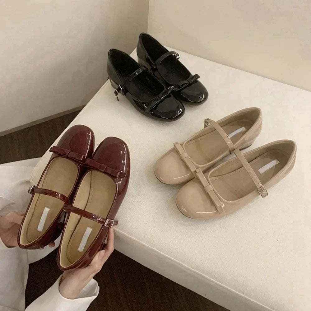 Shoes Increased Internal Beige Heeled Sandals Woman's Slippers Black Retro Mary Janes Increased Internal Shoes Beige