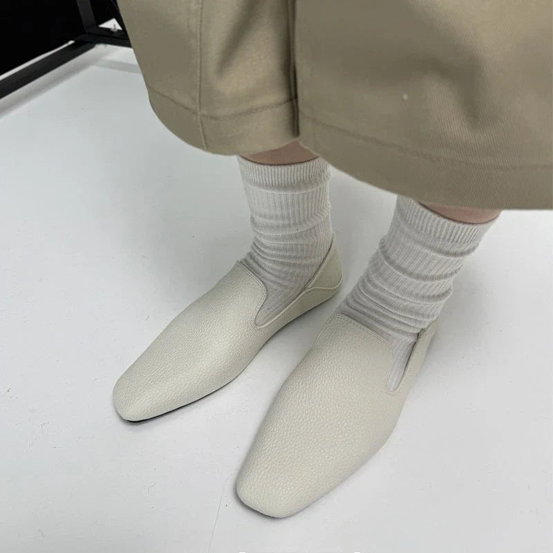 Loafers Comfortable Commuter Shoes Casual Flats Walking Schoenen Dames Sliders Square Head Flat Sho