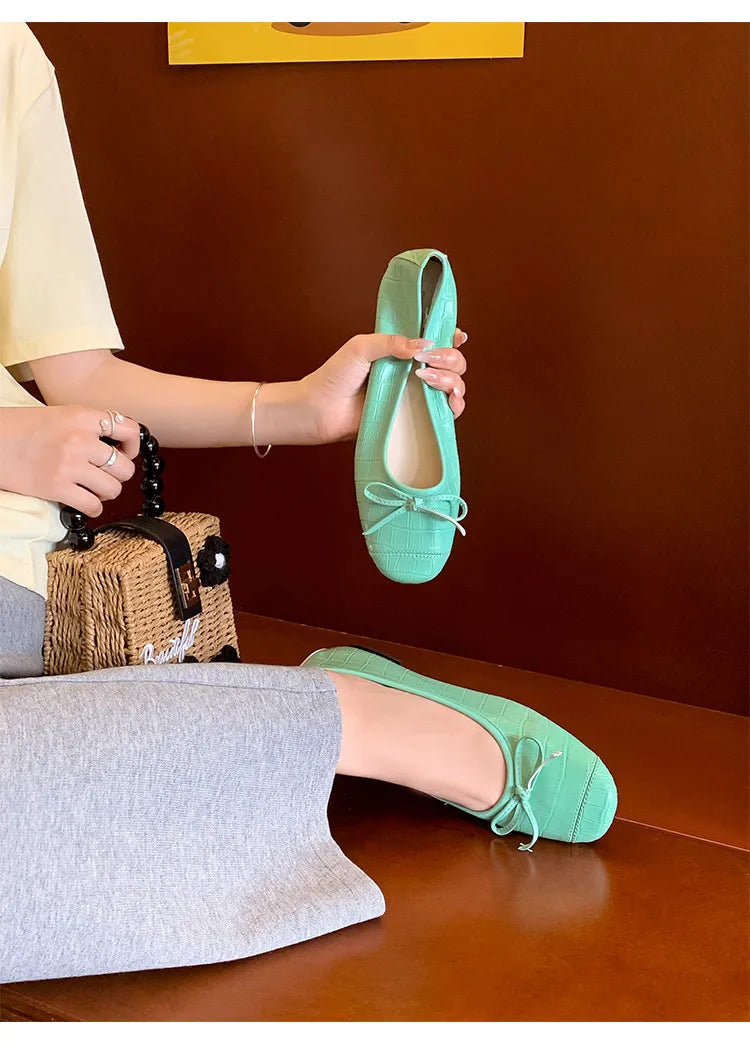 and ballet flat shoes bow and comfortable work shoes work shoes single shoes flats