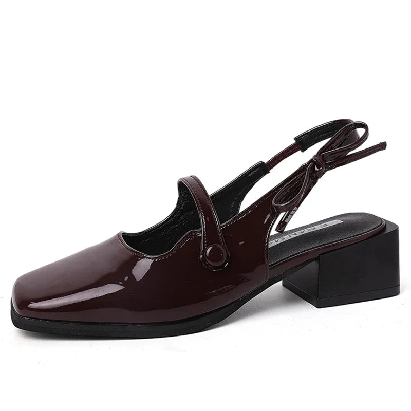 Cover Toe Sandals Ankle Buckle Party Dress Singbacks Mules Shoes Zapatos De Mujer