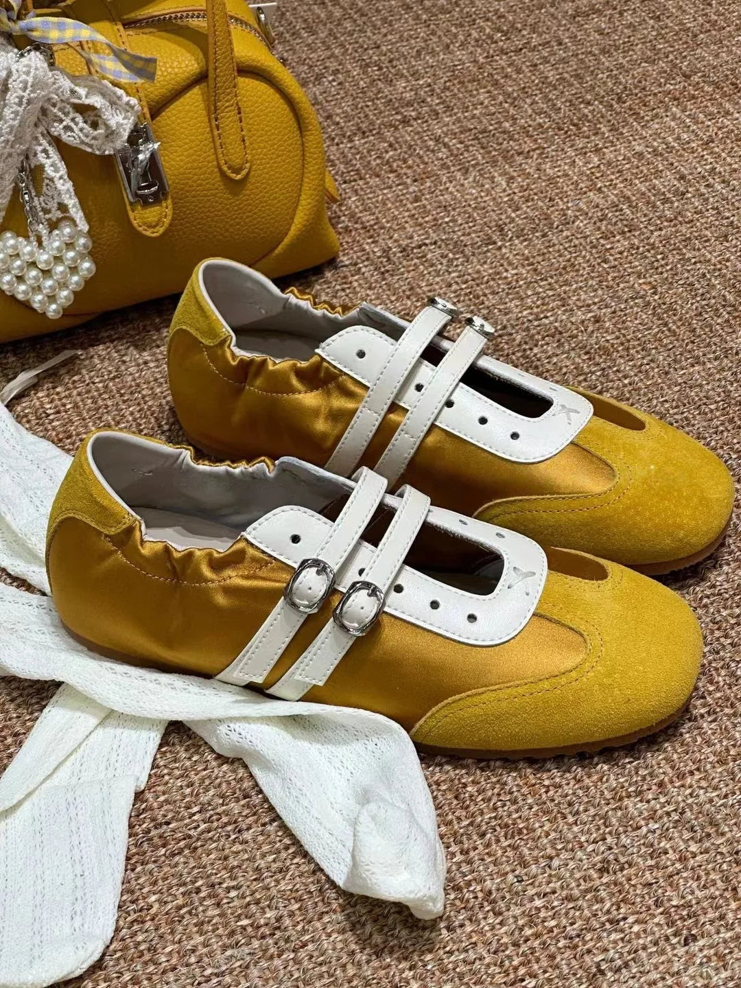 Flats Sports Shoes Sneakers Casual Shallow Loafers Shoes Walking Ballet Trend Sneakers