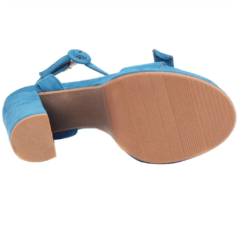 High Heels Sandals Shoes Platform Flip Flops Nude Blue Heeled Dance Party Wedding Stripper Shoes Big Size