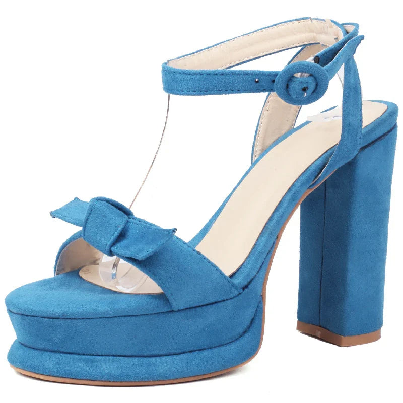 High Heels Sandals Shoes Platform Flip Flops Nude Blue Heeled Dance Party Wedding Stripper Shoes Big Size
