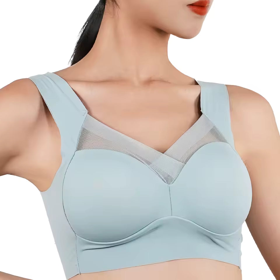 Lingerie Seamless Push Up Sport Thin Cup Mesh Yarn Bra