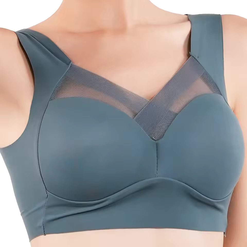 Lingerie Seamless Push Up Sport Thin Cup Mesh Yarn Bra