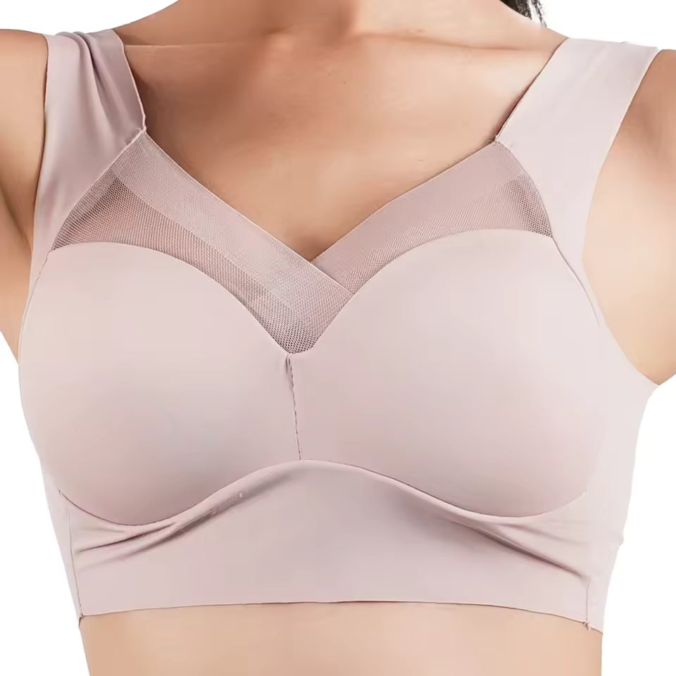 Lingerie Seamless Push Up Sport Thin Cup Mesh Yarn Bra