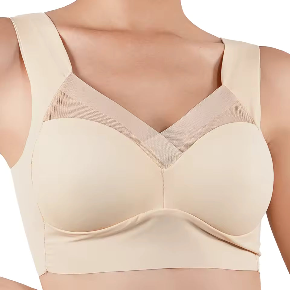 Lingerie Seamless Push Up Sport Thin Cup Mesh Yarn Bra