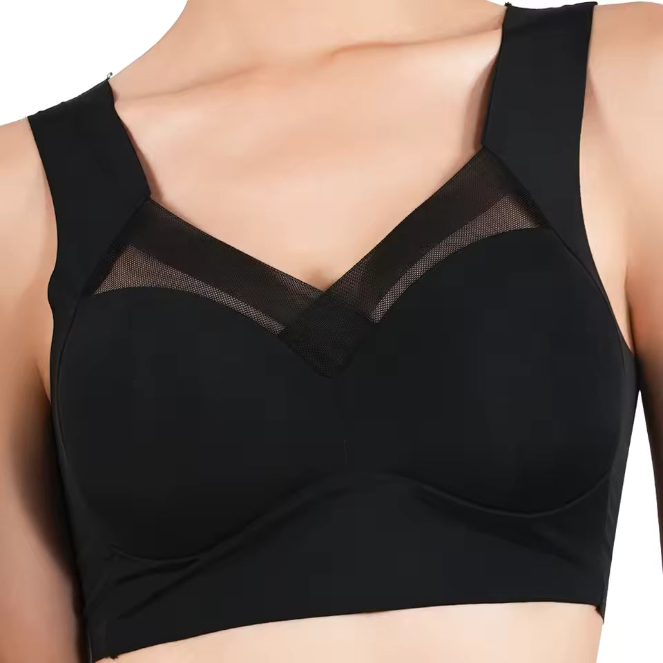 Lingerie Seamless Push Up Sport Thin Cup Mesh Yarn Bra
