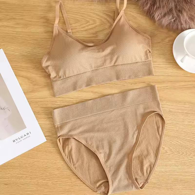 Seamless Adjusted Straps Panties Underwear Interior Bra And Panties Sets