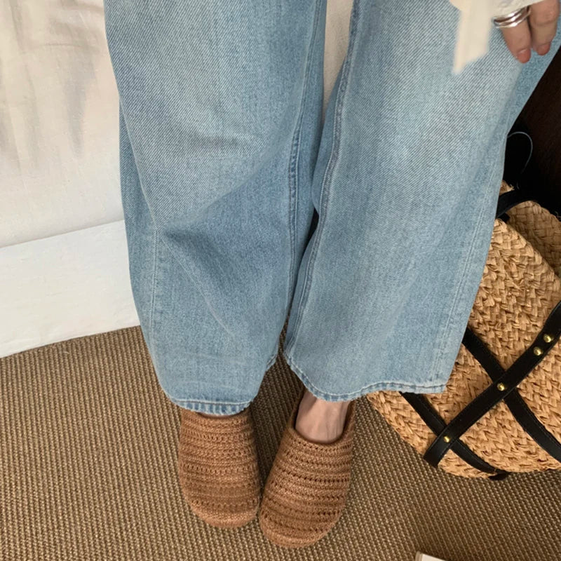 Breathable Hollow Out Mules Slippers Slip On Singbacks Shoes Casual Dress Slides
