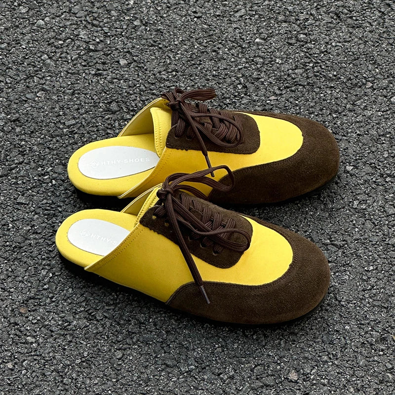 Sport Sneakers Flats Mules Slippers Shoes Woman Lace Up Running Walking Shoes Mujer Zapatos