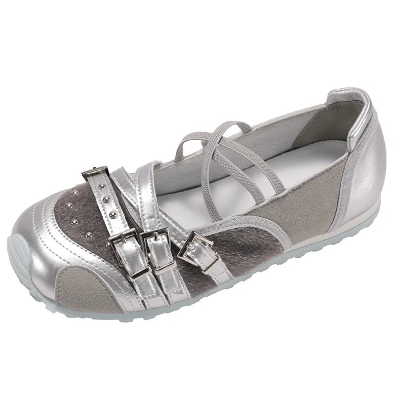 Casual Flat Shoes Comfortable Outside Shoes Round Toe High Quality Lightweight Single Shoes