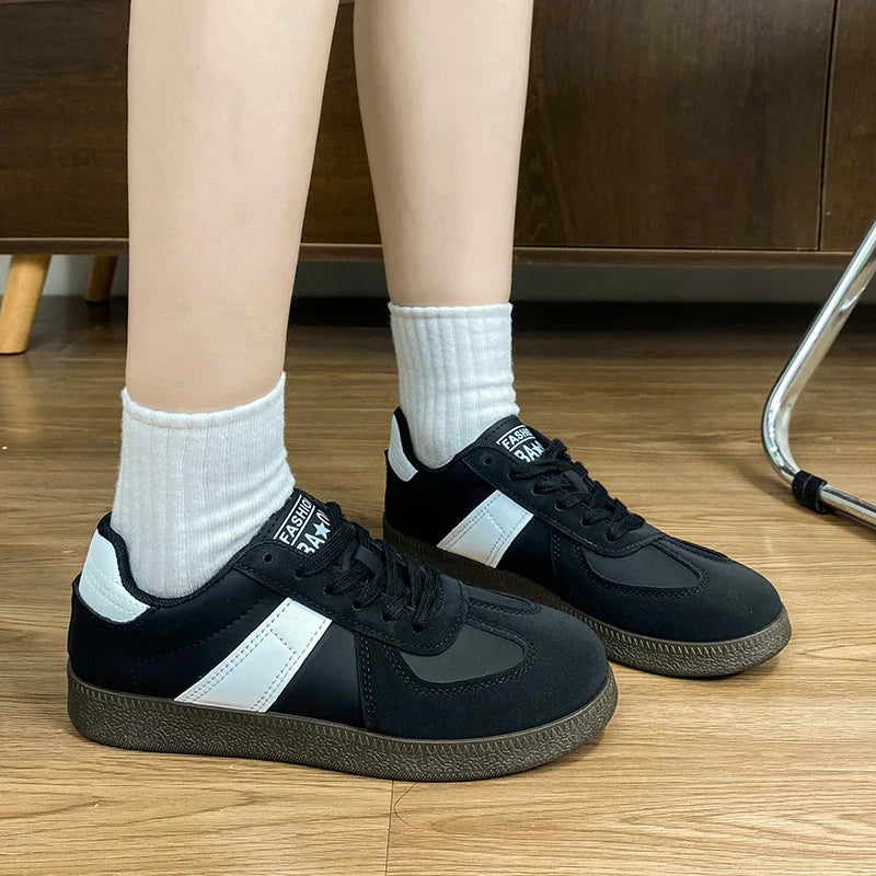 shoes lace-up outdoor walking shoes sneakers comfortable flat shoes