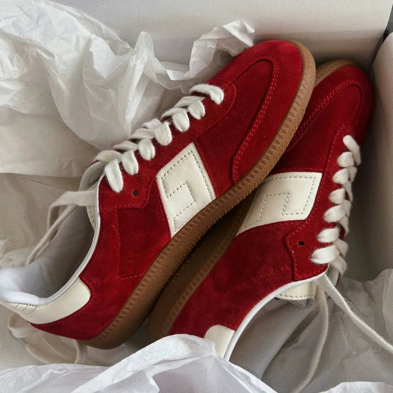 Genuine Leather Outdoor Walking Shoes Casual Sports Platform Shoes