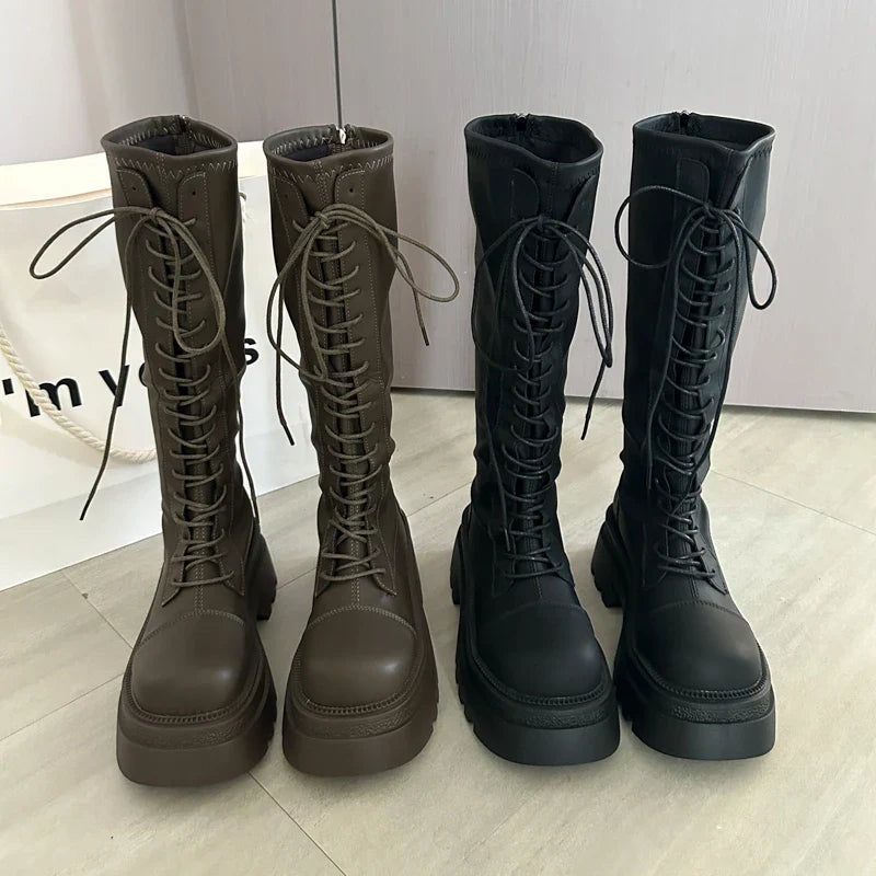 Flats Platform High Boots Shoes
