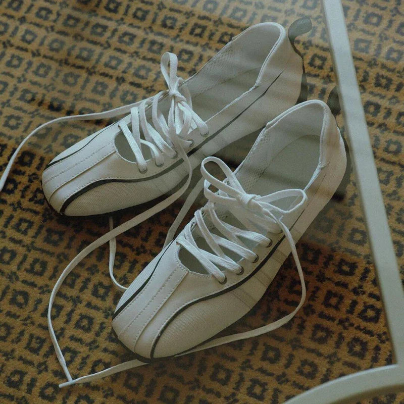 Black Ballet Shoes Flat Cross Strap Functional Shoes Comfortable Soft Bottom Mary Jane Shoes Ballet Sneakers