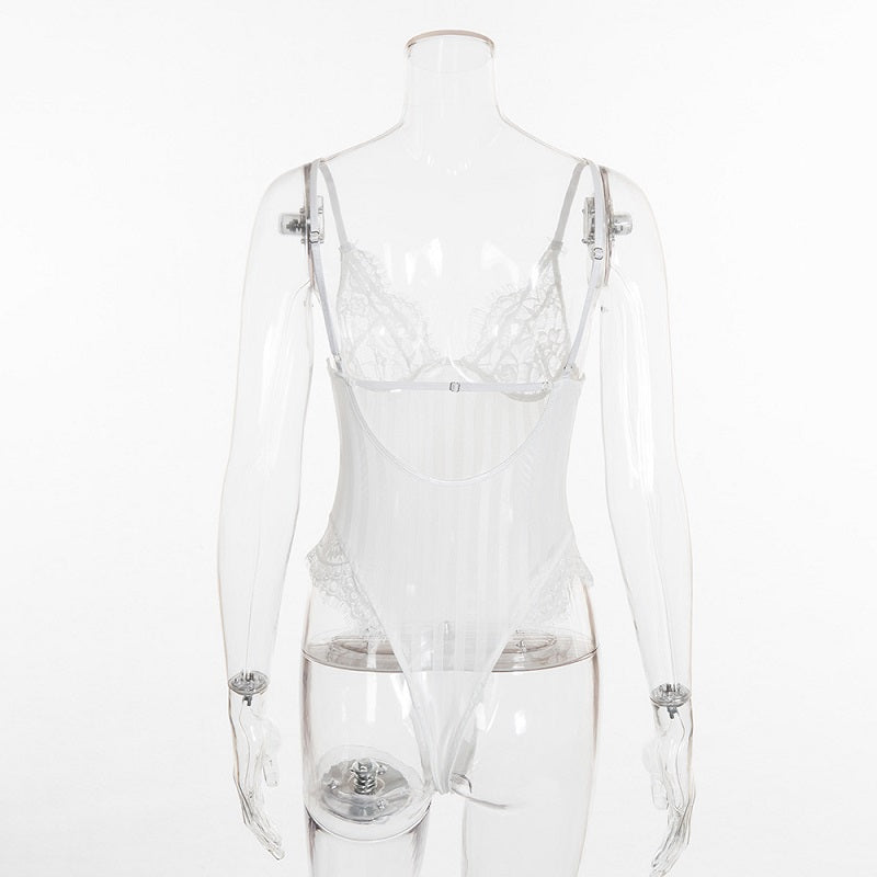 See-through Lace Mesh Lingerie Sleepwear