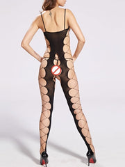 Bodystocking Lace Cut Out Crotchless Backless Hosiery