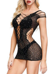 Chemise Cut Out Sheer Lingerie