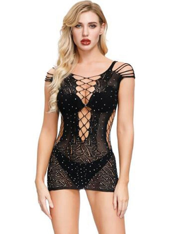 Chemise Cut Out Sheer Lingerie