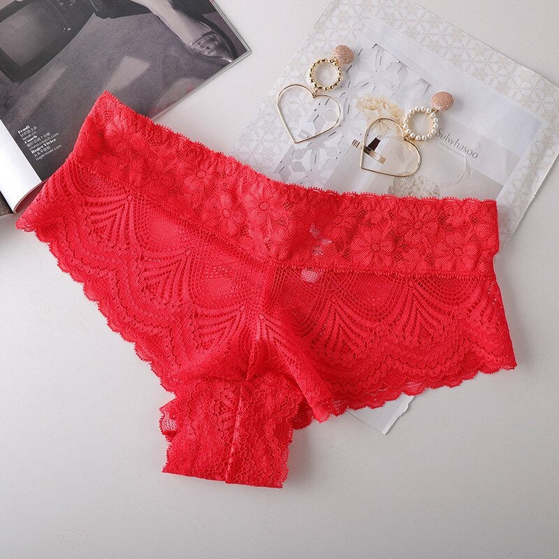 Embroidery Transparent Underwear Panties