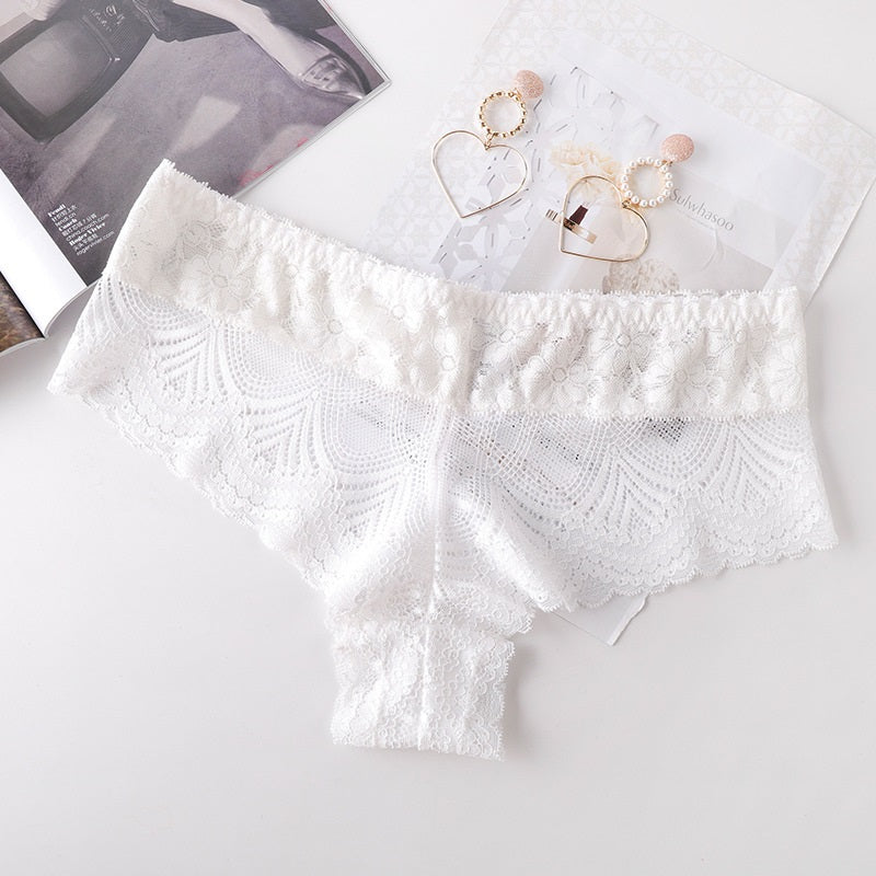 Embroidery Transparent Underwear Panties