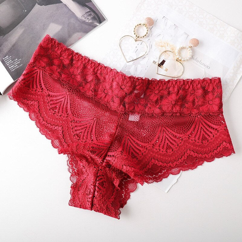 Embroidery Transparent Underwear Panties