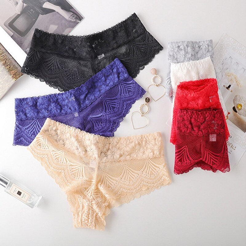Embroidery Transparent Underwear Panties