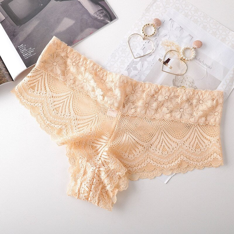 Embroidery Transparent Underwear Panties