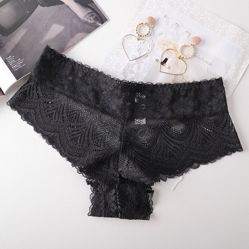 Embroidery Transparent Underwear Panties