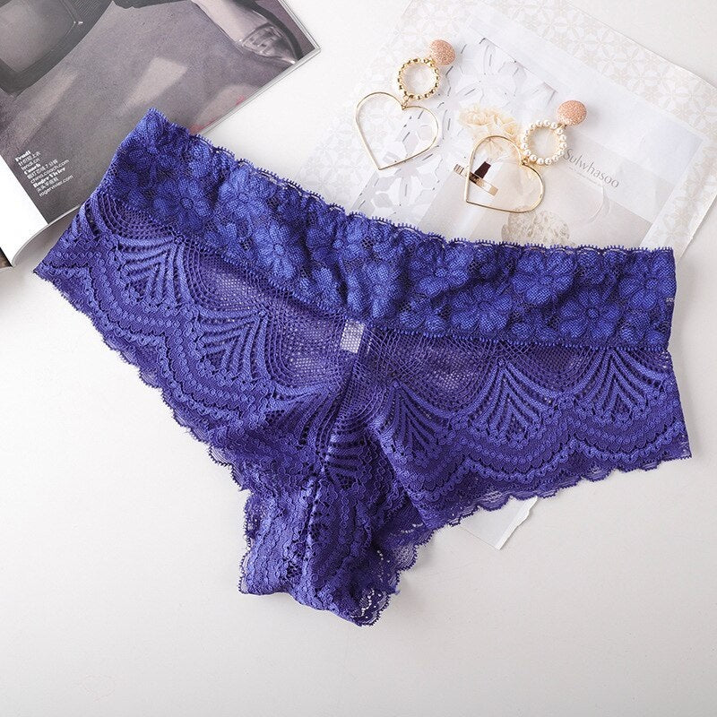 Embroidery Transparent Underwear Panties