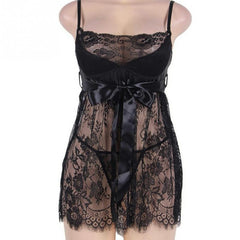 Erotic Lingerie Lace Sleepwear Dress Transparent Pijama Underwear Night Gown