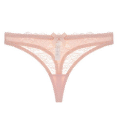 Floral Lace Low-Rise Thongs Panties