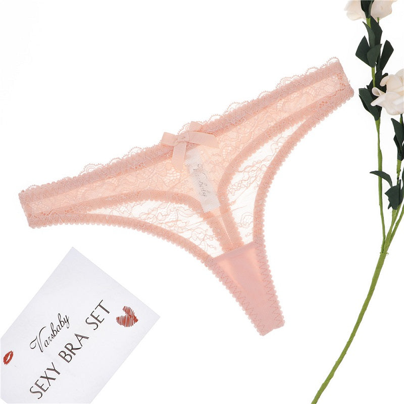 Floral Lace Low-Rise Thongs Panties