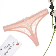 Floral Lace Low-Rise Thongs Panties