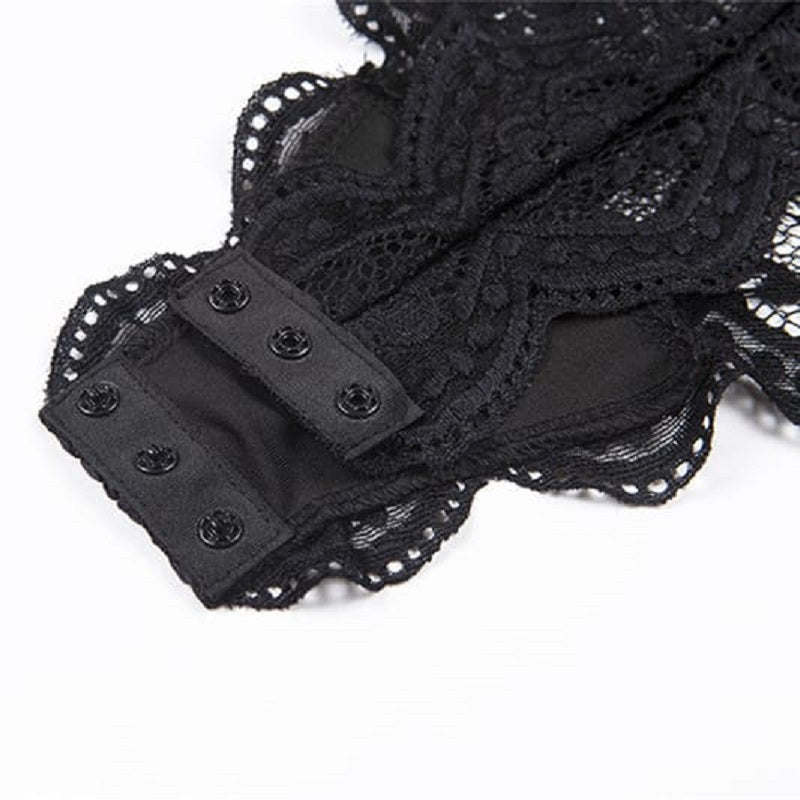 Hollow Lingerie Lace Deep V Loungewear Bodysuit