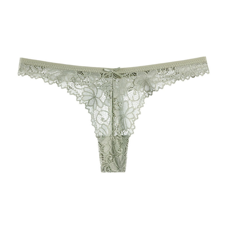 Hollow out Transparent Embroidery Panties