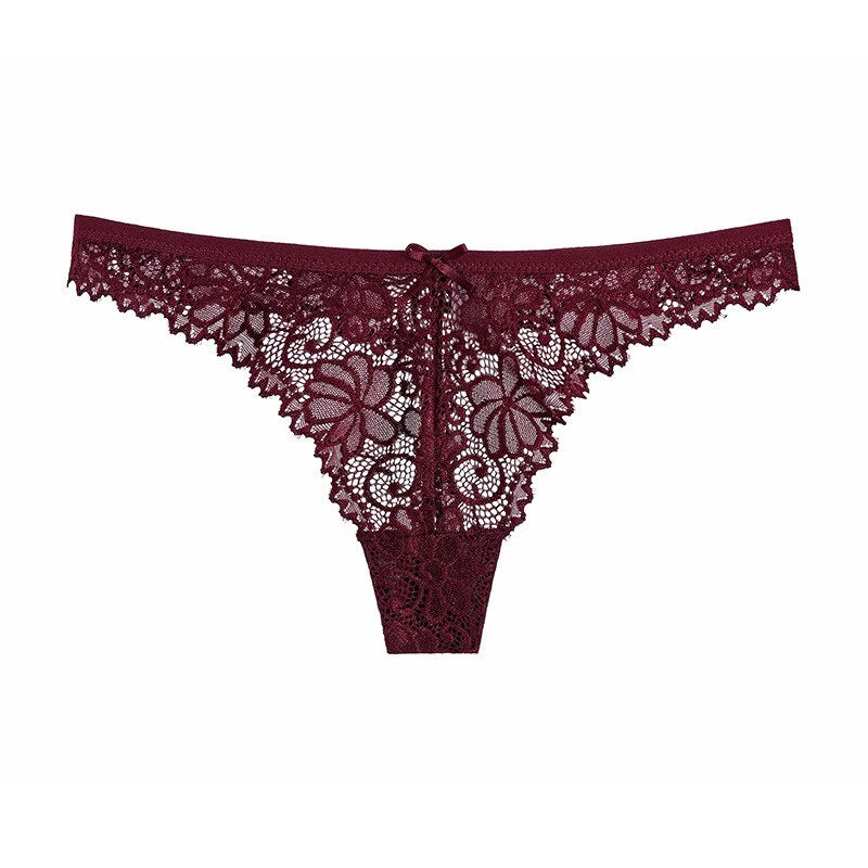 Hollow out Transparent Embroidery Panties