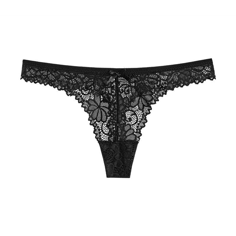 Hollow out Transparent Embroidery Panties