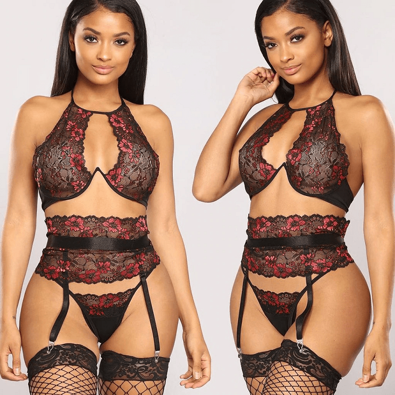 Hot Erotic Embroidery Lingerie